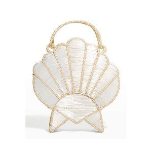 Poolside The Love Song Clutch in White Nwot New Beach Handbag Purse